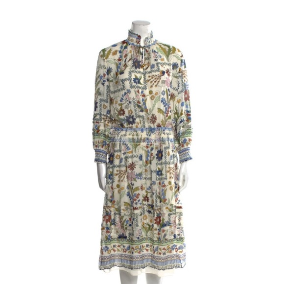 Tory Burch Multicolor Floral Long Sleeve Dress - Picture 3 of 3
